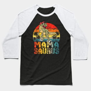 Mamasaurus T Rex Dinosaur Mama Saurus Family Matching Baseball T-Shirt